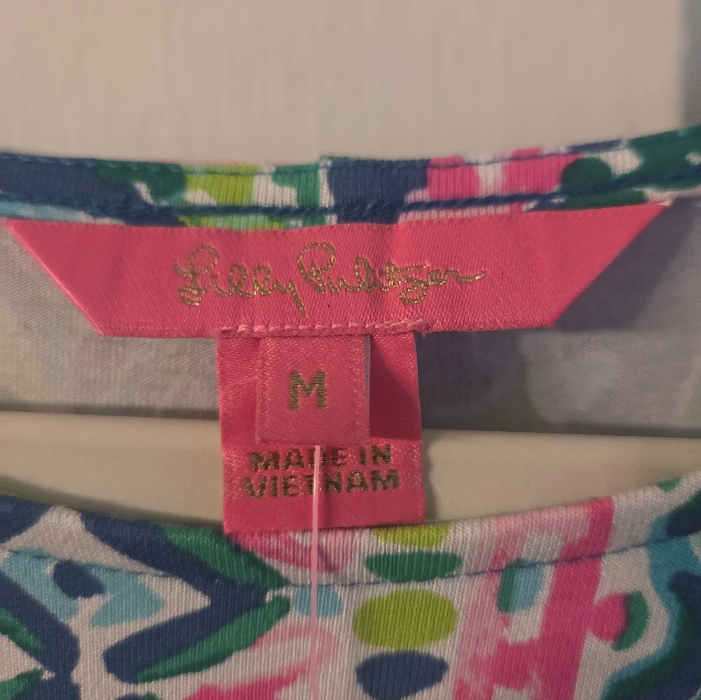 Lilly Pulitzer Ophelia Dress, Macaw Blue Sweet Escape Print Size M NWT - Picture 3 of 9